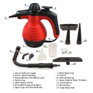 New Version Spill-Proof Multi-Purpose Handheld Steam Cleaner with Safety Lock steamer for stain removal, curtains... N5