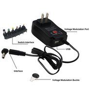 IKOCO 30W Universal AC/DC Adapter Switching Power Supply with Six Adaptor Plugs for 3V to 12V Electronics N2