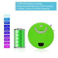 FINE DRAGON Robot Sweeper Automatic Floor Cleaning Robot Sweeping Robotic Machine with Portable Handle (Green) N12