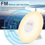 Shengsite Wake Up Light Alarm Clock Radio,Sunrise Simulation Wakes RGB LED Lamp FM Radio and Alarm Clock N5