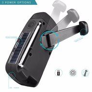 OUTERDO Dynamo Emergency Radio Solar Hand Crank Self Powered AM/FM/NOAA/WB Weather Radio, LED Flashlight,Phone... N16