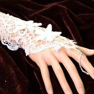 QTMY Flower Lace Ring Adjustable Bracelet Jewelry Set Gift for Women Girl N6