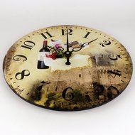Kitchen Wall Decor Watch With Waterproof Clock Face Modern Dining Hall Silent Wall Clock