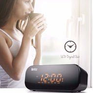Britz BZ-M107 Digital FM Radio &amp; Clock With Dual Alarm Free Voltage 100~240V ( Brown Color) N5