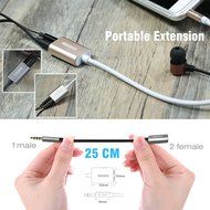 nkomax 3.5mm Gold Plated Premium Auxiliary Male To Male AUX Cable Suitable for iPad, iPhone, iPod, MP3 players... N14