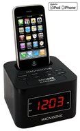 Magnasonic MiC1000K Digital FM Alarm Clock Radio Speaker Dock for iPod/iPhone with Dual Alarm &amp; Auto Time Sync...