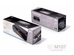 Britz BZ-M107 Digital FM Radio &amp; Clock With Dual Alarm Free Voltage 100~240V ( Brown Color) N9