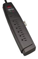 Tripp Lite 6 Swivel Outlet Direct Plug-in Audio/Video Surge Protector Tel/Modem/Coax (HTSWIVEL6) N2