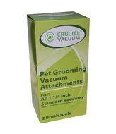 2 Vacuum Cleaner Pet Grooming Groomer Attachments, Perfect for Large Dogs &amp; Cats, Fits 1 1/4 inch Standard Fitting... N3