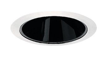 Juno Lighting 17B-WH 4-Inch Recessed Trim, Black Alzak with White Trim by Juno Lighting