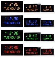 Ivation JID0222GRN Big Oversized Digital GreenLED Calendar Clock with Day and Date (Green) N10