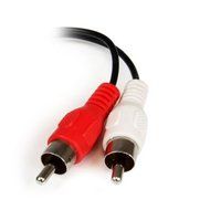 Fun-Home 8-Inch 3.5mm Female to 2 x RCA Male - RCA to AUX Y Stereo Splitter Cable, Black N2