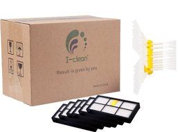 I-clean 10pcs HEPA Fliters + 5pcs Side Brushes for iRobot Roomba 880 870 800 900 Vacuum Cleaners N3