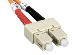 1M Multimode Duplex Fiber Optic Cable (62.5/125) - SC to SC