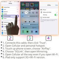 COWEEN Lightning to HDMI Screen Mirroring Cable 1080P MHL to HDMI Airplay HDTV Adapter&nbsp;for iPhone6/6s/6 plus/5... N6