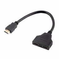 SYS HDMI 1 Male To Dual HDMI 2 Female Y Splitter Cable Adapter HD LED LCD TV N3