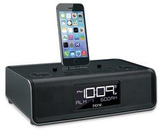 iHome iDL43W Dual Charging Stereo FM Clock Radio with Lightning Dock and USB Charge/Play - White N4
