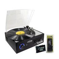 Pyle Turntable Record Player and Pre-Amplifier Package - PTTC4U Multifunction Turntable With MP3 Recording, USB-to-PC... N6