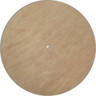 Genuine Leather Turntable Platter Mat - Tan Suede