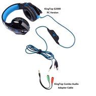 KingTop Headset Splitter Cable 3.5mm Female to 2 Male for PC Computer and Old Version Laptop N7