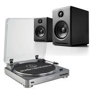 AudioTechnica AT-LP60 Fully Automatic Stereo 2-Speed Turntable System (Silver) with Audioengine A2+ Premium Powered... N2
