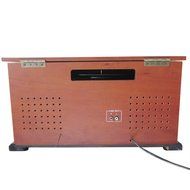 Timestorm XR-179ER Natural Wood Retro Classic Belt-Drive 3-Speed Portable Stereo Turntable