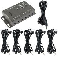 Vastar IR Repeater Infrared Remote Control Extender Repeater Hidden IR Repeater System (10 Emitters 1 Receiver) N4