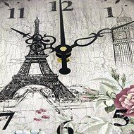 Eiffel tower large decorative wall clock absolutely silent bedroom wall clocks vintage wall watches home decor N4
