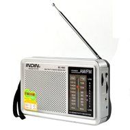 STree BC-R90 Portable AM FM Radio Receiver Built-in Speaker with Telescopic Antenna, Silver N7