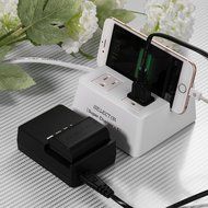 ISelector 8A / 5-Port Desktop USB Charging Station with 1700J 2 Surge Power Strip - Black N13
