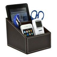 Cosmos Brown PU Leather Remote control/controller TV Guide/mail/CD organizer/caddy/holder with Free Cosmos Cable... N2