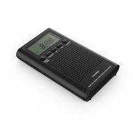 Horologe Pocket Handy AM/FM Radio with Clear Sound Speaker, LCD Screen, Alarm, Digital Clock, 3.5mm Earphone Jack... N5
