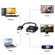 DP to DVI Adapter, WOLLZ Gold-Plated Heavy-Duty DisplayPort to DVI Converter Cable Male to Female for HDTV Monitor... N6
