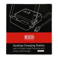 UL LISTED Surge Protector - EZOPower Desktop Charging Station with 3 AC Outlets, 3 USB Charger Ports and Built-in... N5