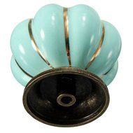 KINGSO 10pcs Pumpkin Ceramic Door Knobs Drawer Pull Handle Cabinet Cupboard Wardrobe N17