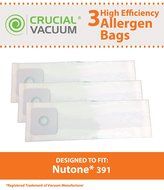 Crucial Vacuum 3 Nutone 391 Allergen Vacuum Bags Fits Nutone Central Vacuum Models: CV350, CV352, CV353, CV450... N3
