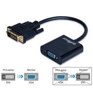 gofanco Pro-series DVI-D to VGA Active Converter - with 3 Feet Micro USB Power Cable for BETTER compatibility... N5