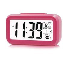 Fieans Solid Color Streamlined Snoozing Alarm Temperature Smart Night Light Activated LCD Digital Display Clock... N20