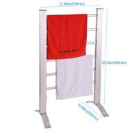 Sharndy ETW78 Free-Standing Electric Towel Warmers, 895 x 555 x 355mm, Silver Grey N4