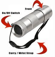 Pet Detective Best UV Flashlight LED Ultraviolet Black Light Reveals Hidden Dog and Cat Urine Stains the light... N3