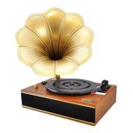 Pyle PNGTT12RBT Vintage Classic Bluetooth Turntable Gramophone Phonograph Vinyl Record Player, Vinyl-To-MP3 Recording N2