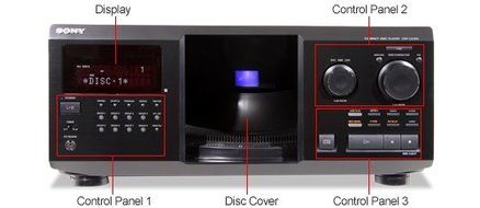 Sony 300 Disc Megastorage Cd Changer, CD-R/RW Playback, Headphone Output, Remote Control, Plus 100ft Wire N7