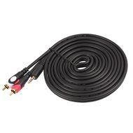 3.5mm Male to 2-Male RCA [Left / Right] Stereo Audio Cable - Step Down Design Adapter Cable for iPhone, iPod,... N3