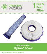 Dyson DC40 Pre &amp; Post Filter, Part # 923587-02 &amp; 922676-01, Designed &amp; Engineered by Crucial Vacuum