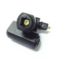 Lemeng 2-PACK Toslink 90 Degree Digital Optical Audio Cable Adapter Male to Female N2