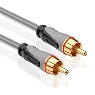 TNP Premium Subwoofer S/PDIF Audio Digital Coaxial RCA Composite Video Cable (25 Feet) - Gold Plated Dual Shielded...