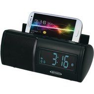 New JENSEN JBD-100 Universal Bluetooth Dual Alarm Clock Radio
