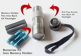 Pet Detective Best UV Flashlight LED Ultraviolet Black Light Reveals Hidden Dog and Cat Urine Stains the light... N6