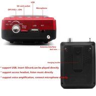 NEWGOOD Bluetooth Portable Voice Amplifier With Wireless Headset Microphone, MP3 Player(SD TF Card/ Flash Drive... N7
