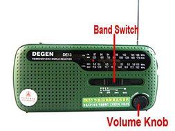 XHD&reg; DEGEN DE13 FM AM SW Crank Dynamo Solar Power Emergency Radio A0798A World Receiver N3